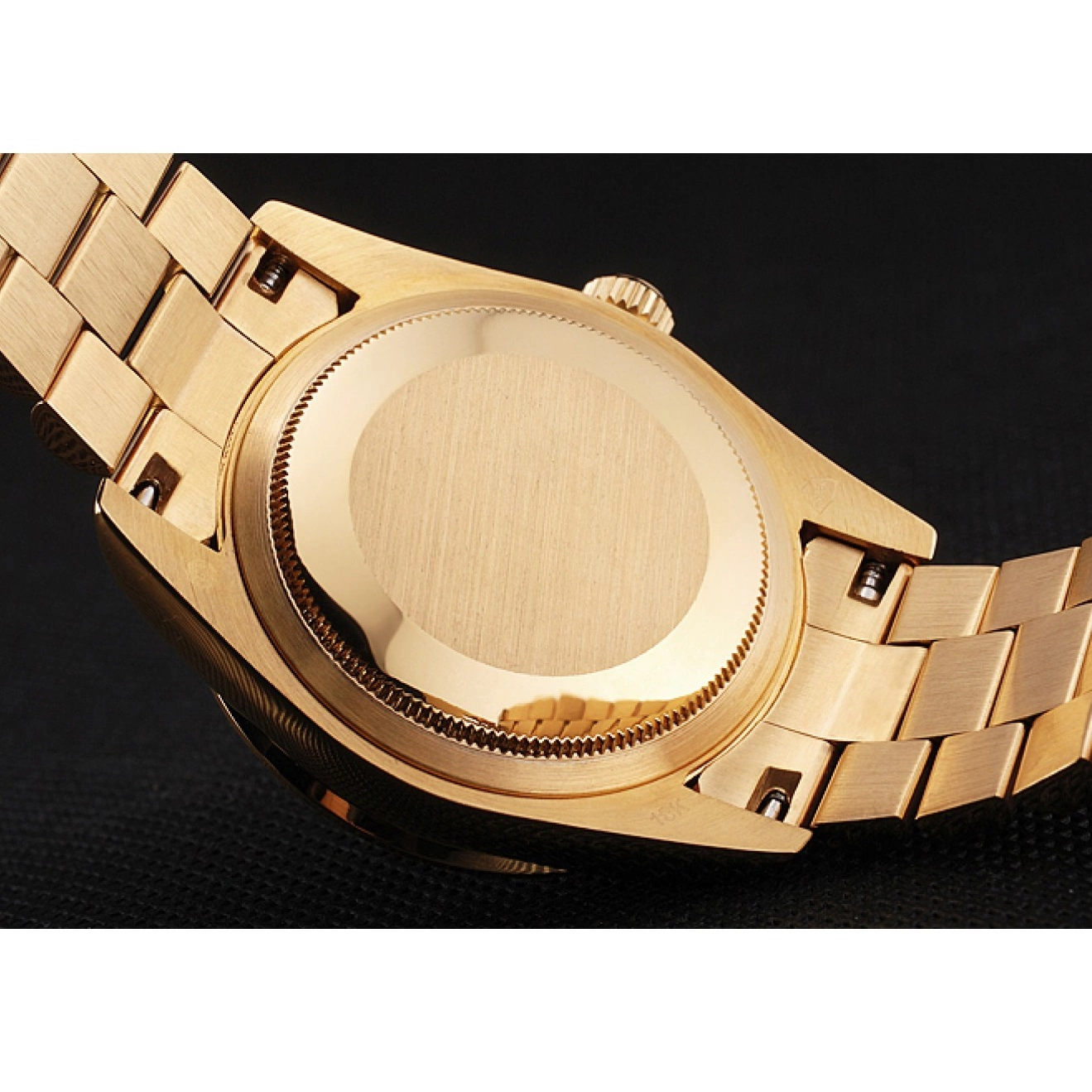 Aaa replica watch Dial Pave Bezel Date And Rolex Gold And Day Bracelet Swiss Case Diamond 0724